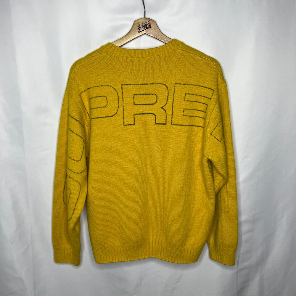 SS26 2026 Supreme NYC Pilled Logo Sweater in Gold M